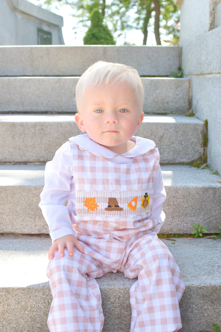 PRE-ORDER Boys Thanksgiving Smocked Longall Set