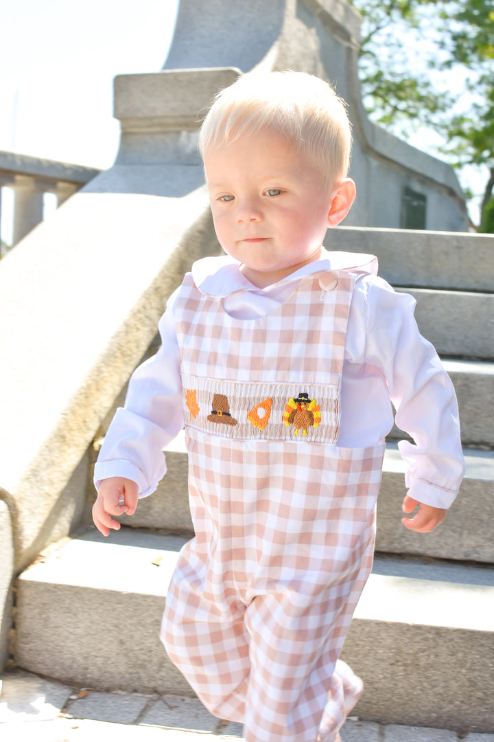 PRE-ORDER Boys Thanksgiving Smocked Longall Set