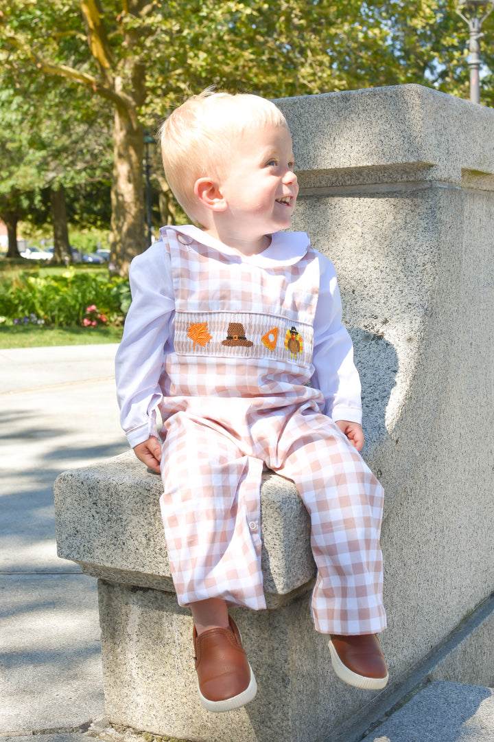 PRE-ORDER Boys Thanksgiving Smocked Longall Set