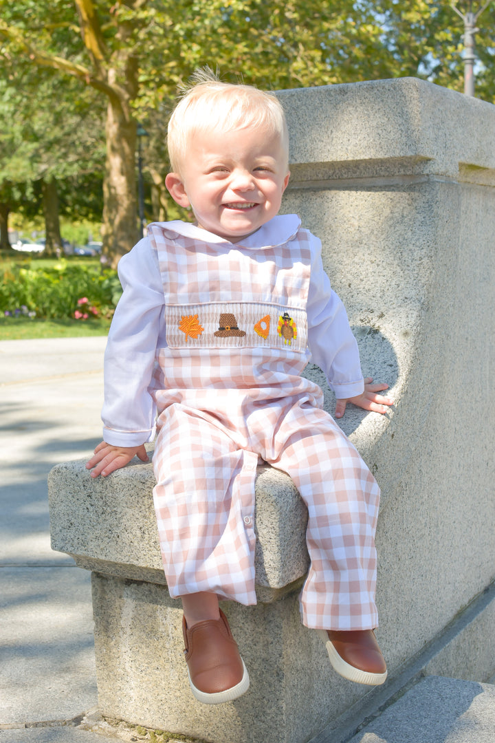 PRE-ORDER Boys Thanksgiving Smocked Longall Set