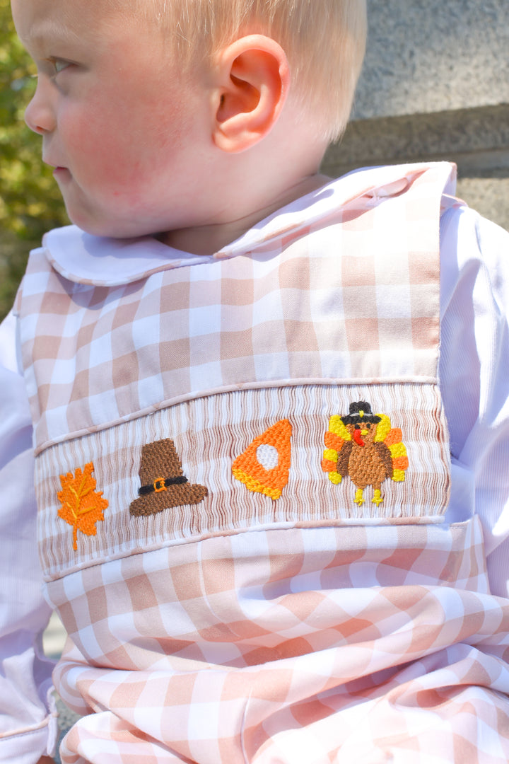 PRE-ORDER Boys Thanksgiving Smocked Longall Set
