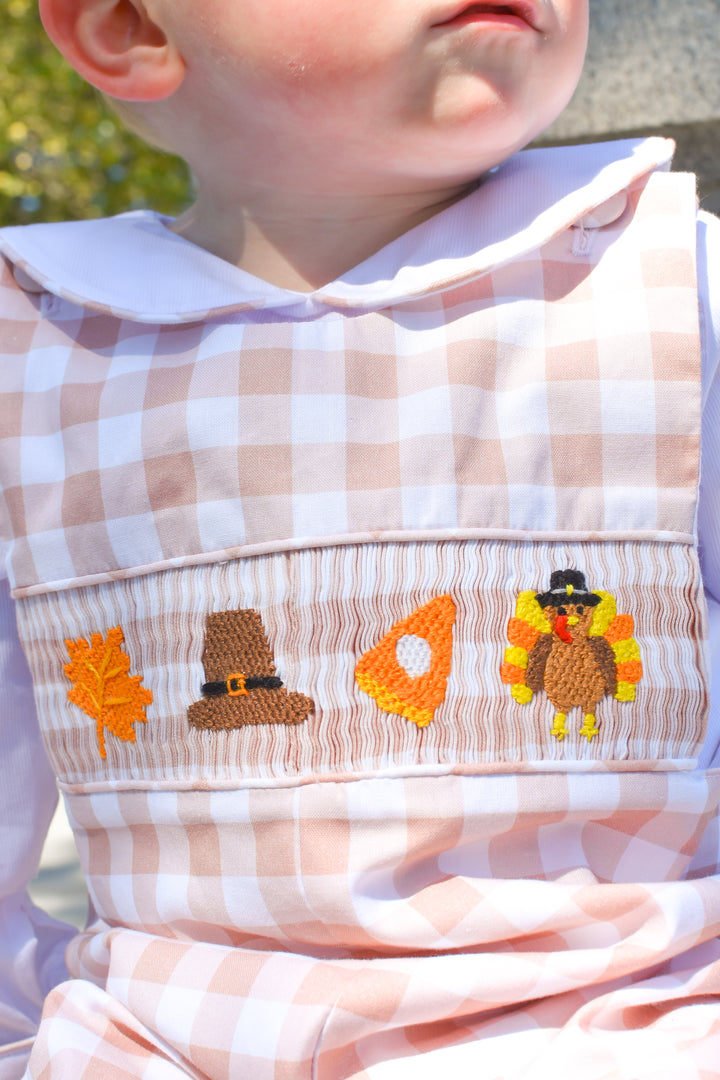 PRE-ORDER Boys Thanksgiving Smocked Longall Set