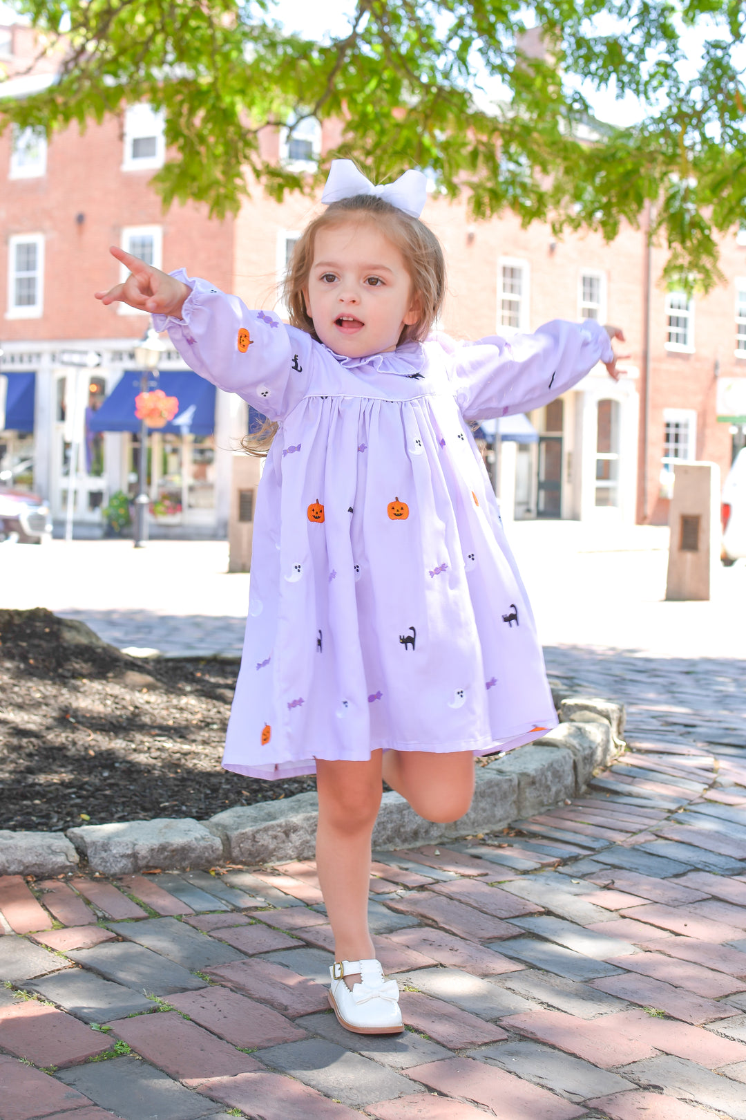 Sabrina Halloween Smocked Dress Lillie & Lilah Sabrina Halloween Smocked Dress Lillie & Lilah