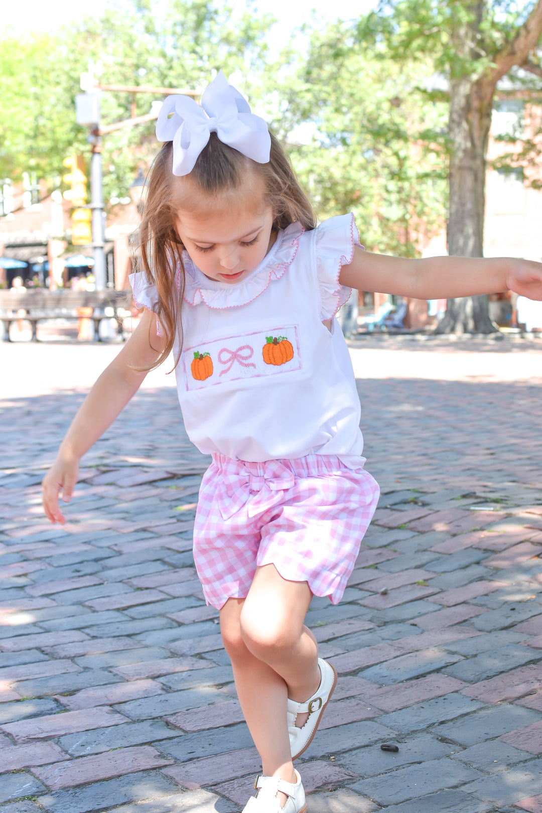 PRE-ORDER Pumpkin Patch Pink Gingham Short Set