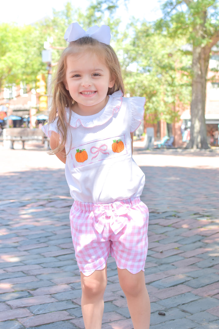 PRE-ORDER Pumpkin Patch Pink Gingham Short Set