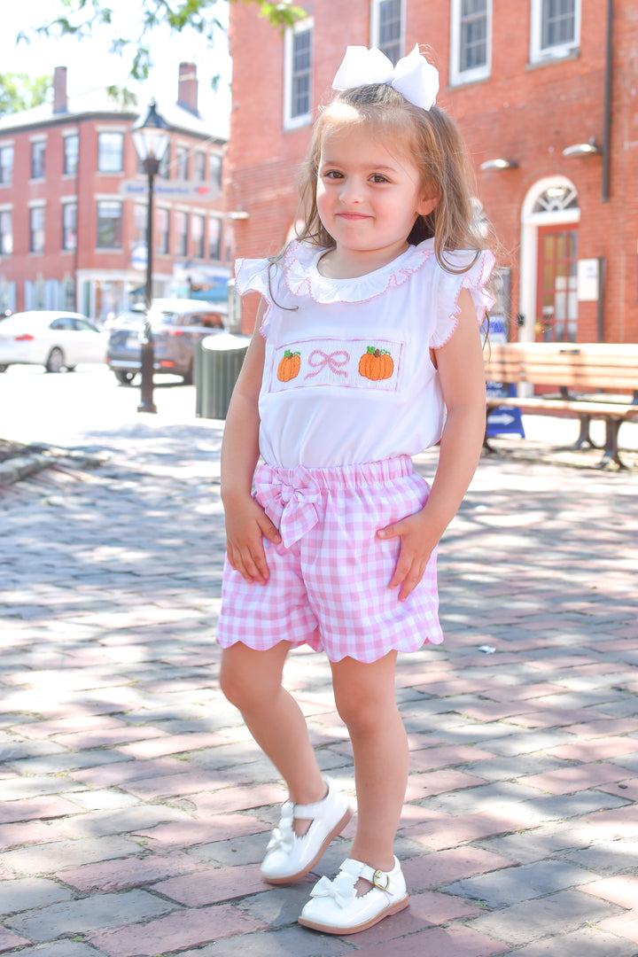 PRE-ORDER Pumpkin Patch Pink Gingham Short Set