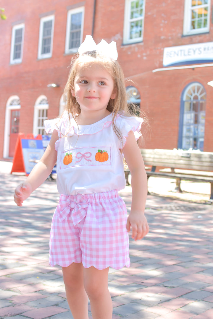 PRE-ORDER Pumpkin Patch Pink Gingham Short Set