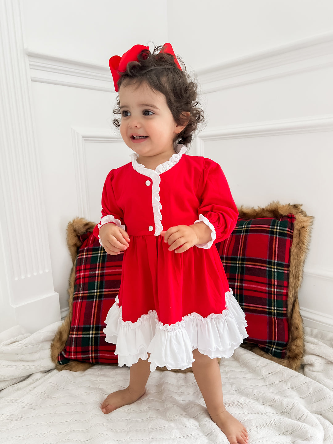 Christmas Red & White Nightgown – Lillie & Lilah