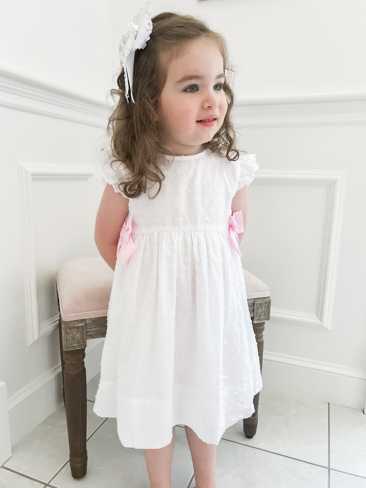 Swiss Dot Bella Bow Dress