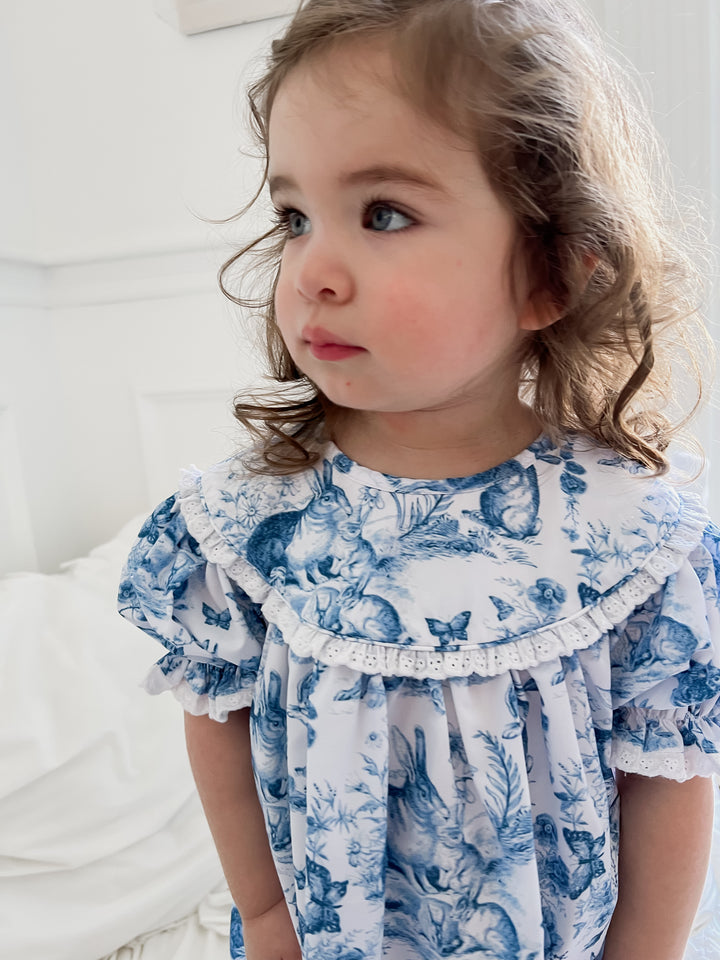 Blue Easter Toile Dress