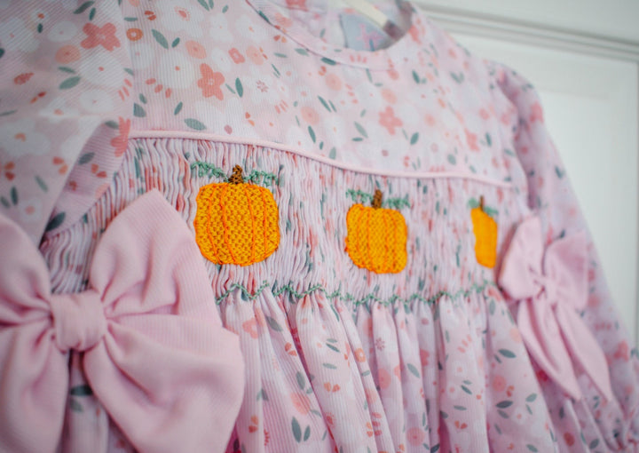 Ella Pumpkin Smocked Bubble