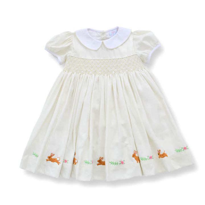 Evelyn Smocked Dress in Yellow