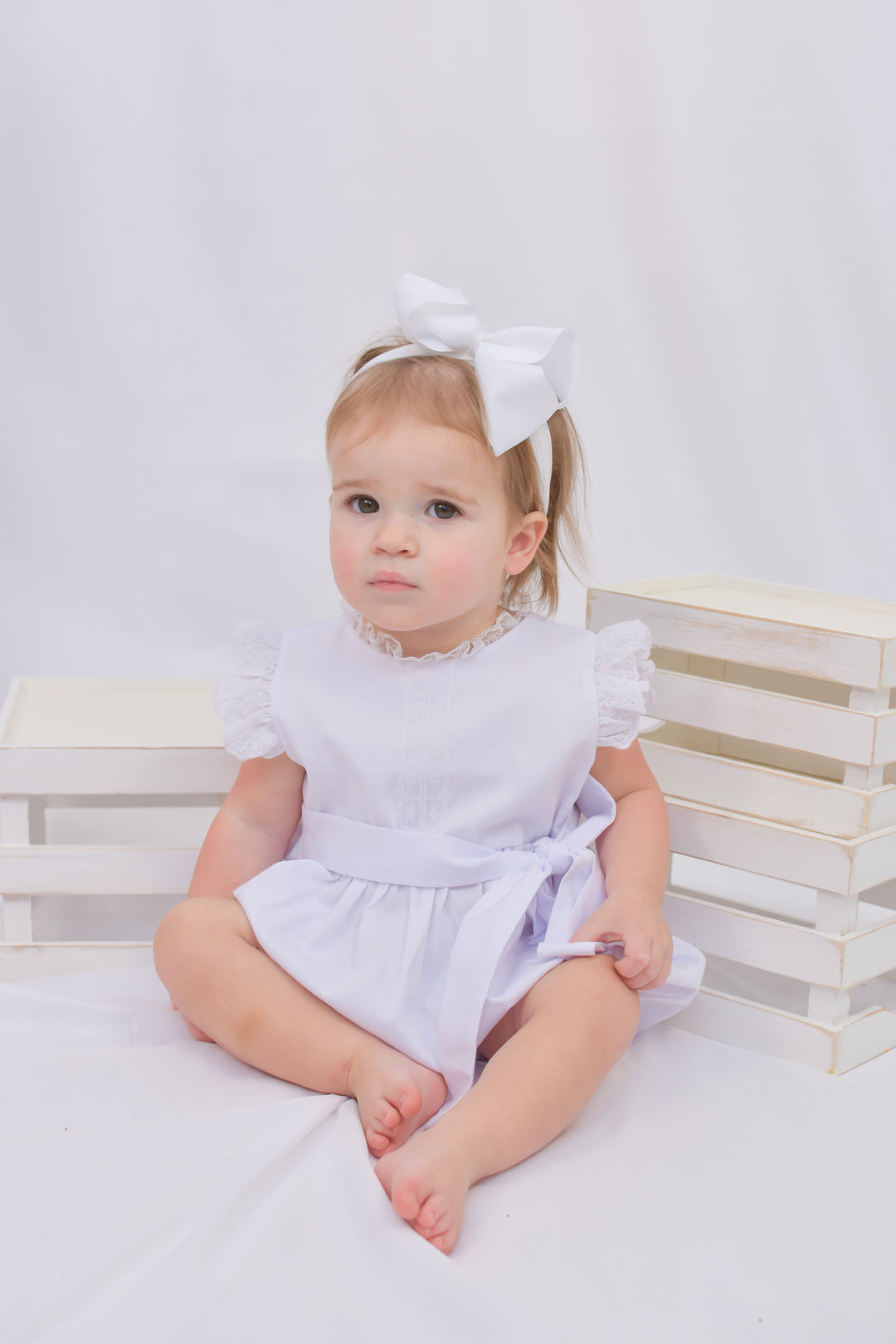 PRE-ORDER Lydia White Heirloom Smocked Bubble