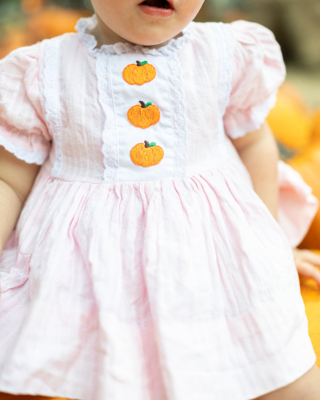 Pink Pumpkin Heirloom Diaper Set