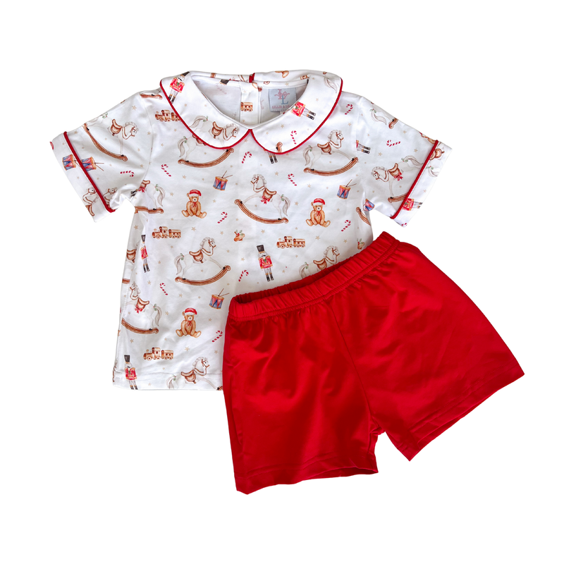 Vintage Christmas Toy Diaper Set
