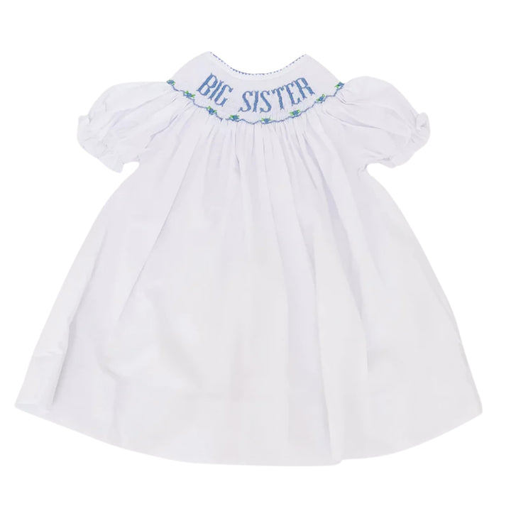 Big Sister Blue Smocked Dress