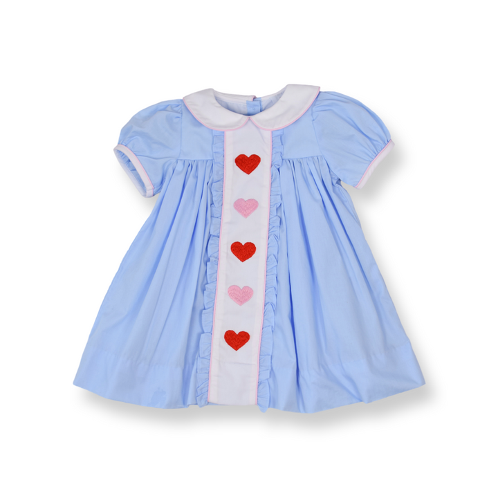 Blue Heart Smocked Dress