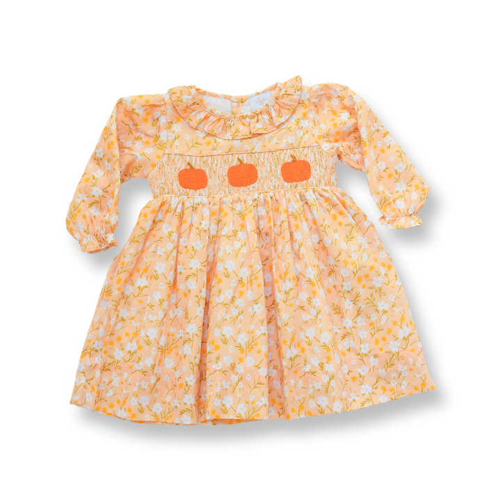 PRE-ORDER Golden Pumpkin Floral Dress