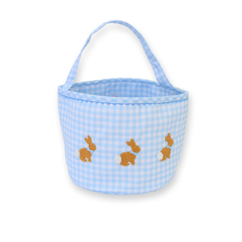 Blue Gingham Easter Basket