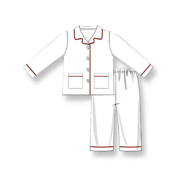 PRE-ORDER Boys Classic White Christmas Two Piece Set