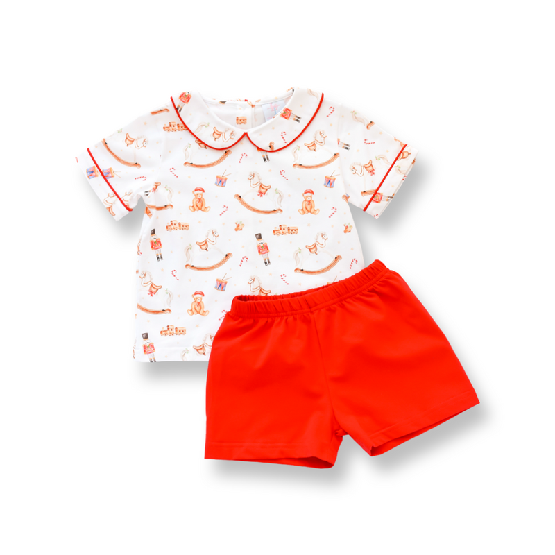 Vintage Christmas Toy Diaper Set