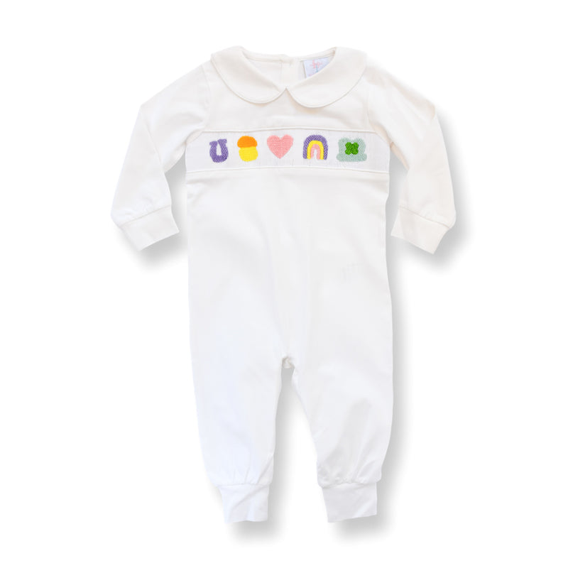 Pot of Gold Boys Smocked Romper