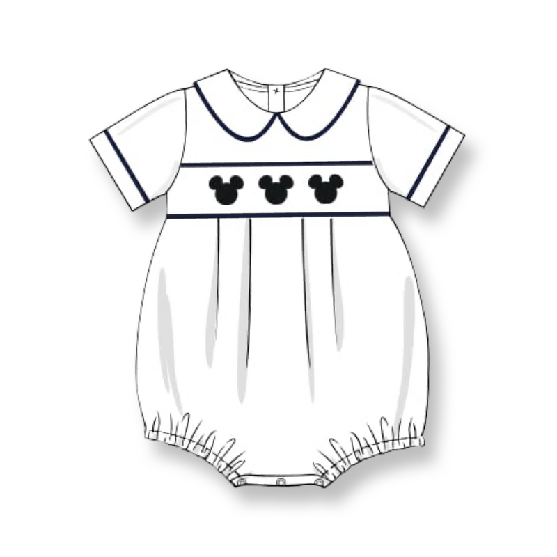 Mouse Ears Boy Bubble in Navy