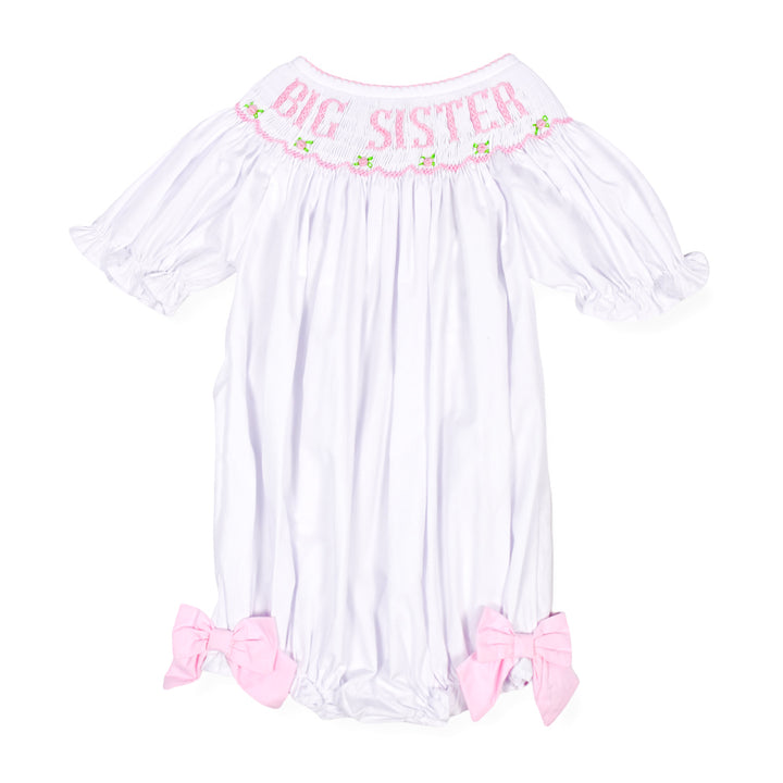 Big Sister Smocked Bubble with Bows