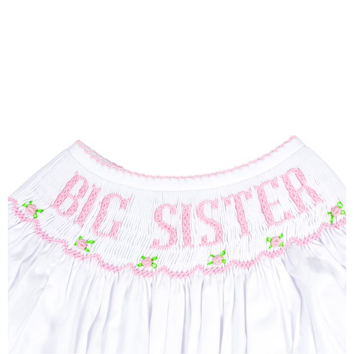 Big Sister Smocked Bubble with Bows