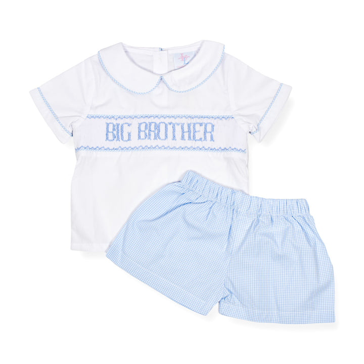 Big Brother Blue Smocked Set