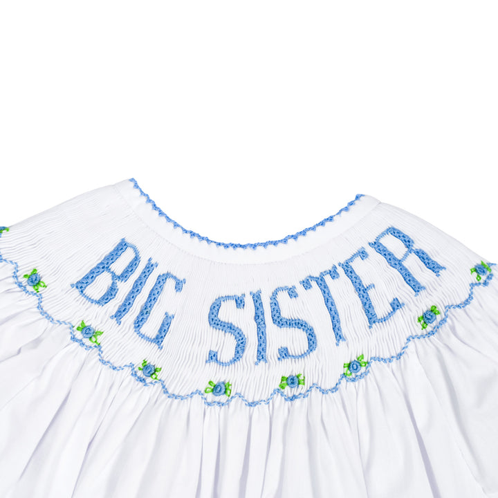 Big Sister Blue Smocked Dress