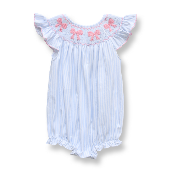 Eleanor Bella Bow Smocked Bubble