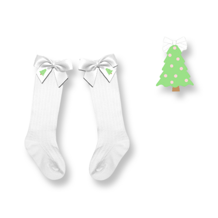 PRE-ORDER Girls Pastel Christmas Tree Socks