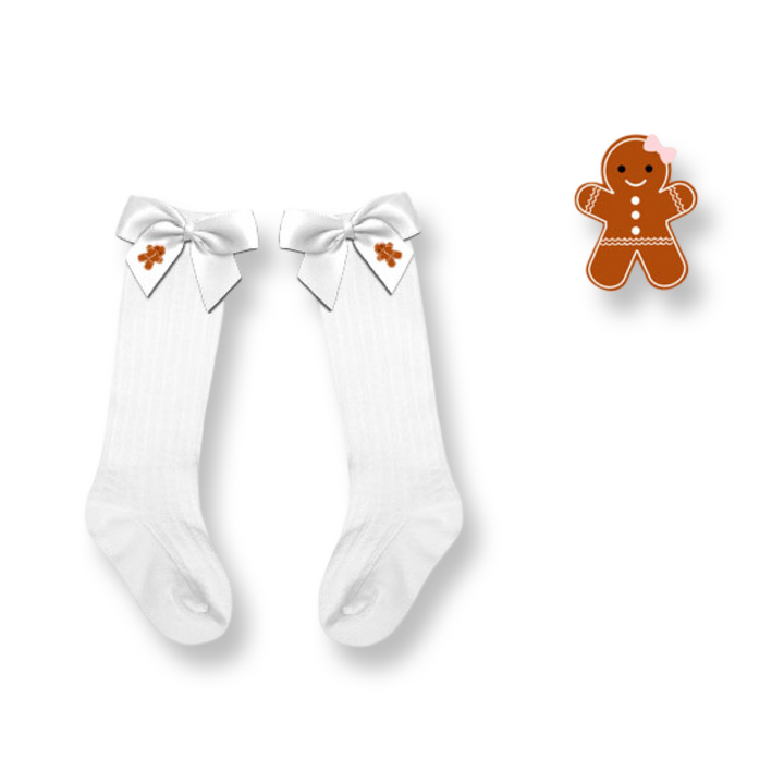 PRE-ORDER Girls Embroidered Gingerbread Socks