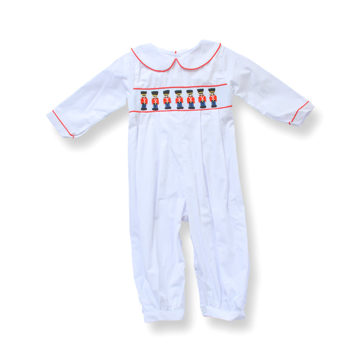 PRE-ORDER Boys White Nutcracker Smocked Boy Longall
