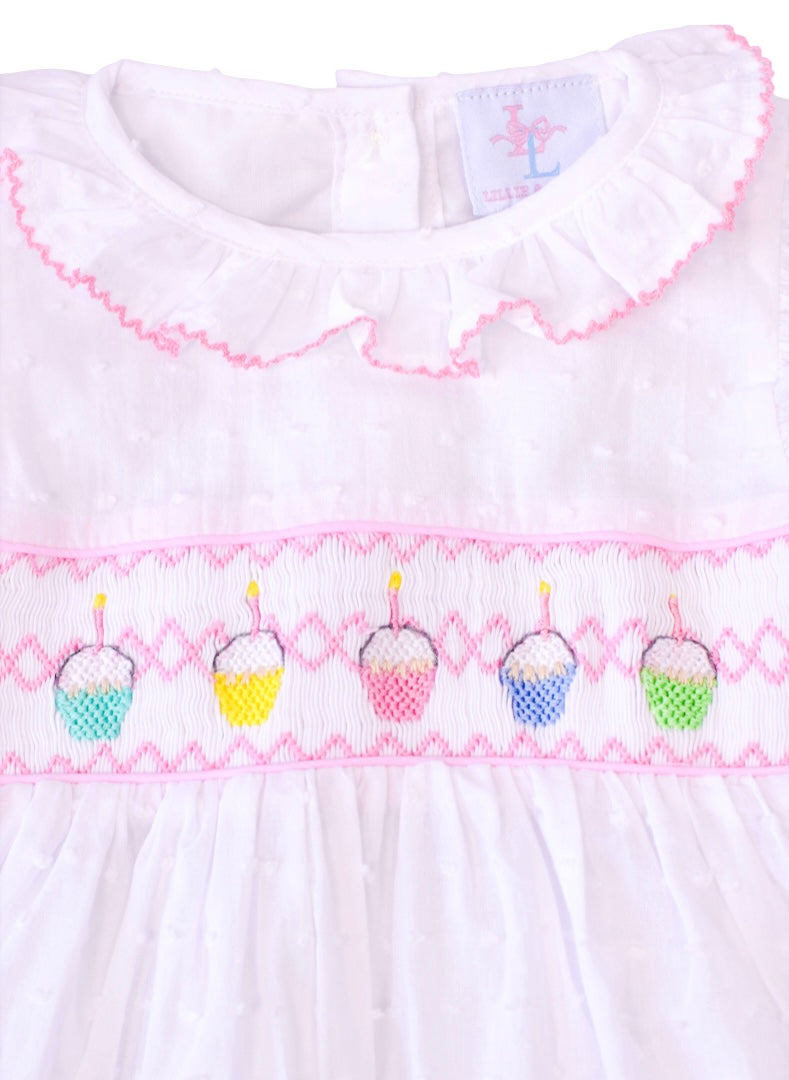 Birthday Cupcake Smocked Dress Lillie & Lilah Birthday Cupcake Smocked Dress Lillie & Lilah