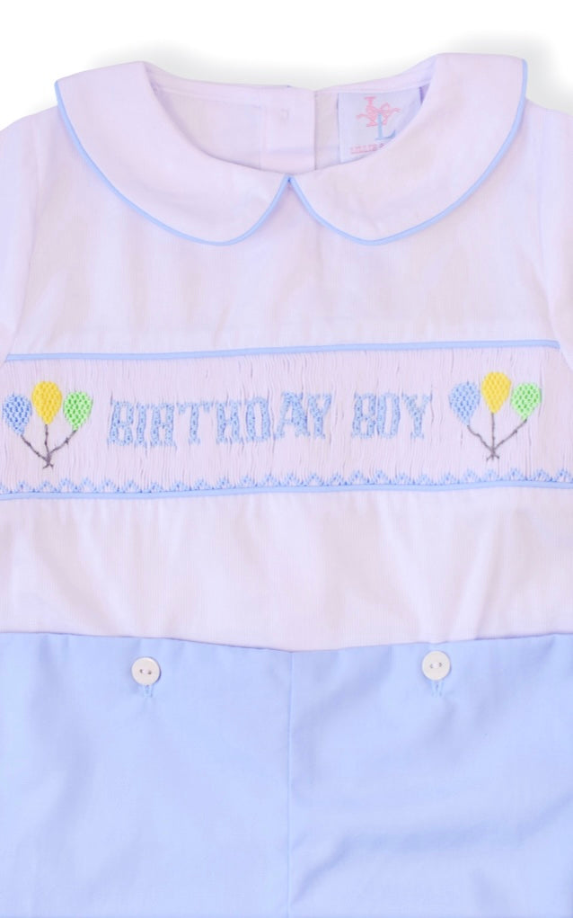 Birthday Boy Smocked Short Set