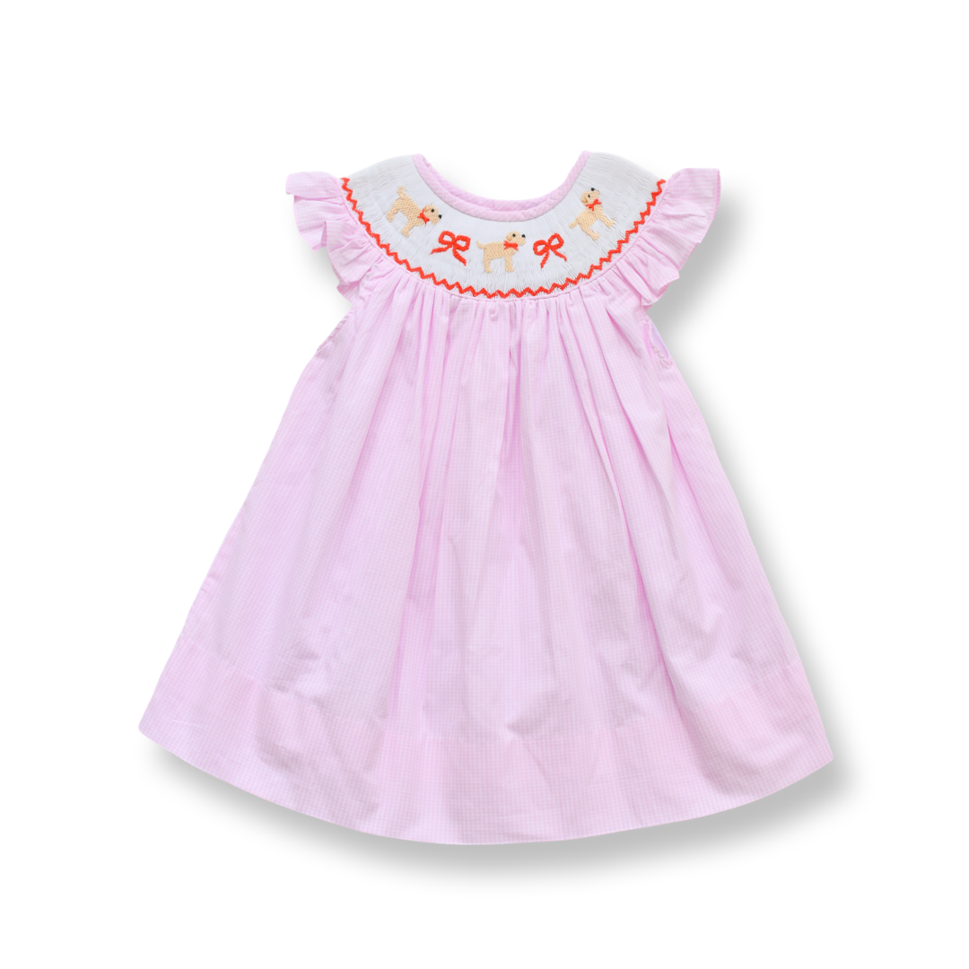 Puppy Love and Bows Smocked Dress
