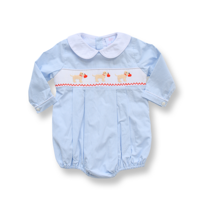 Puppy Love Smocked Boy Bubble