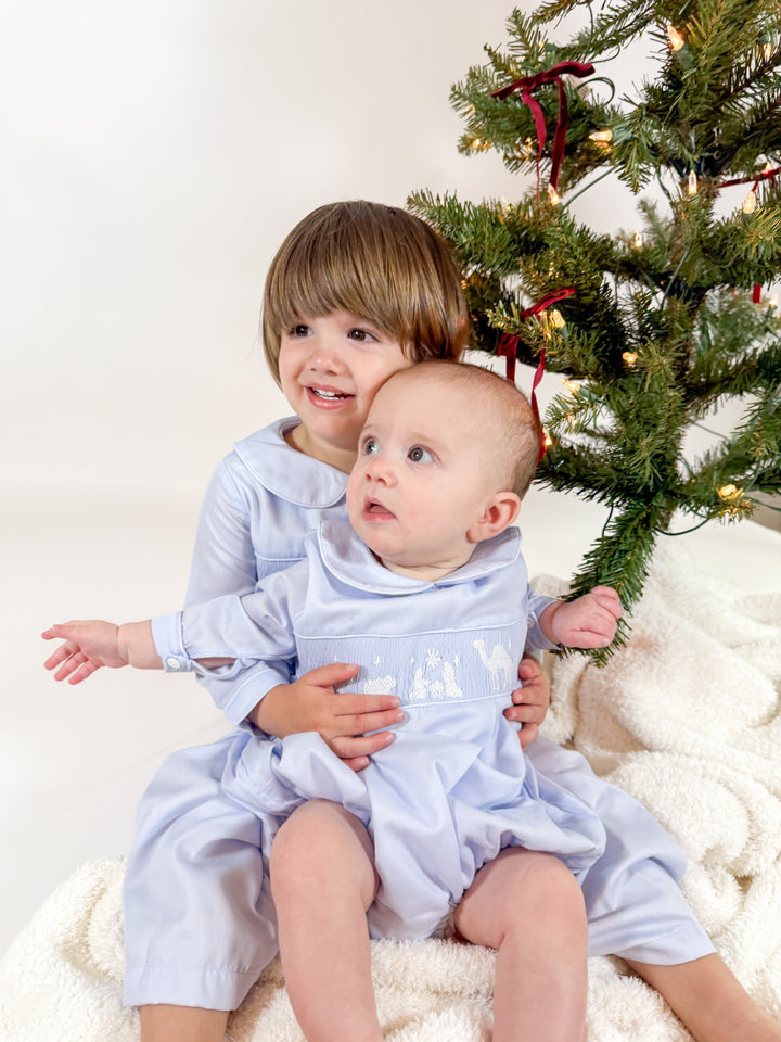 Nativity Smocked Boys Bubble