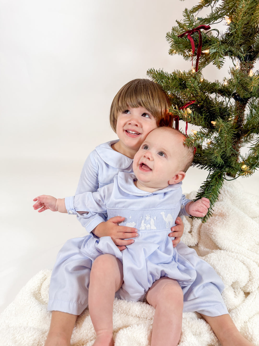 Nativity Smocked Boys Bubble