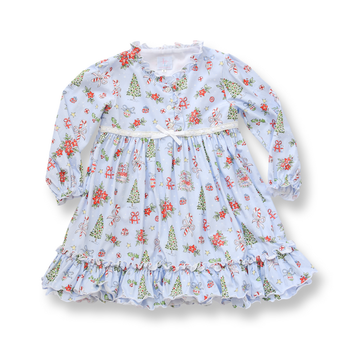 PRE-ORDER Girls Blue Christmas Nightgown