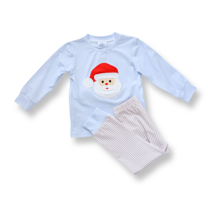 PRE-ORDER Boys Blue Santa Christmas Two Piece Set