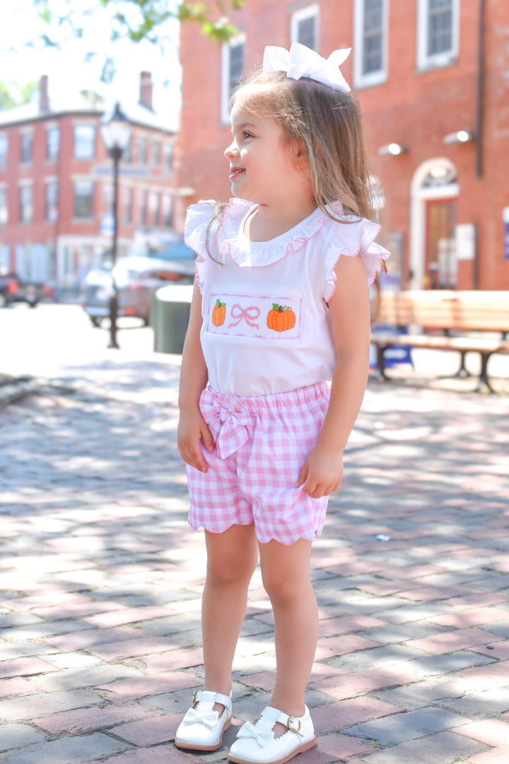 PRE-ORDER Pumpkin Patch Pink Gingham Short Set