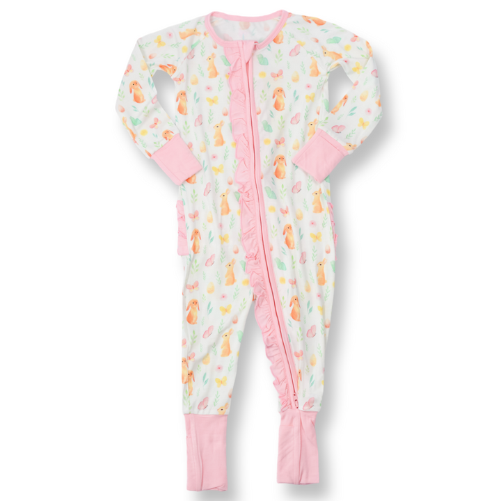 Elle Easter Bunny Ruffle Footie