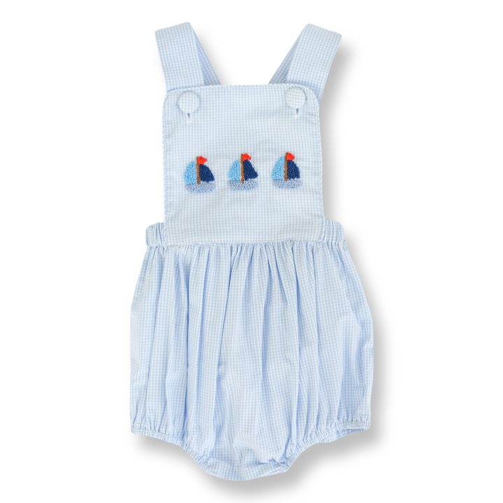 Boys Sailboat French Knot Bubble
