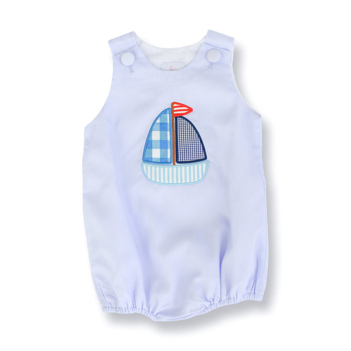 Boys Sailboat Applique Bubble