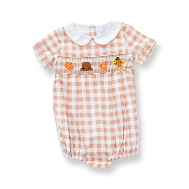 Boys Thanksgiving Smocked Bubble