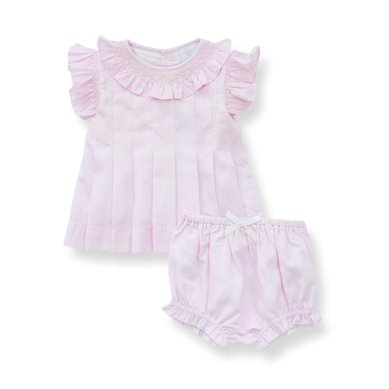 Lavender Embroidered Diaper Set