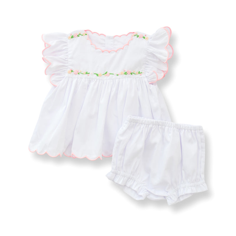Spring Floral Ruffle Diaper Set